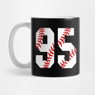 Baseball Number 95 #95 Baseball Shirt Jersey Favorite Player Biggest Fan Mug